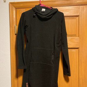 Black Melanzana Micro Grid Hoodie Dress Size M